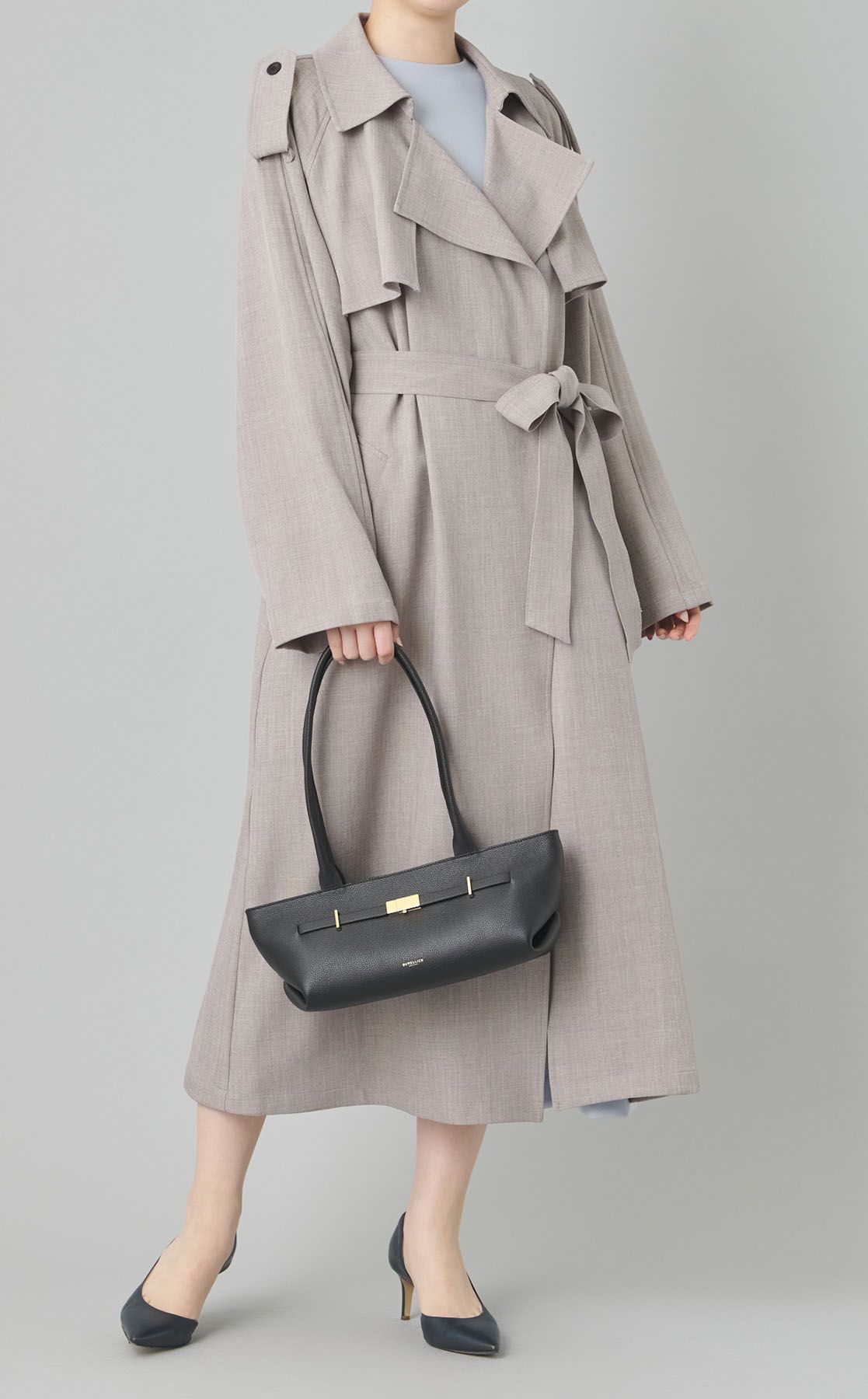 Mila Owen｜ベルト付エポレットトレンチコート