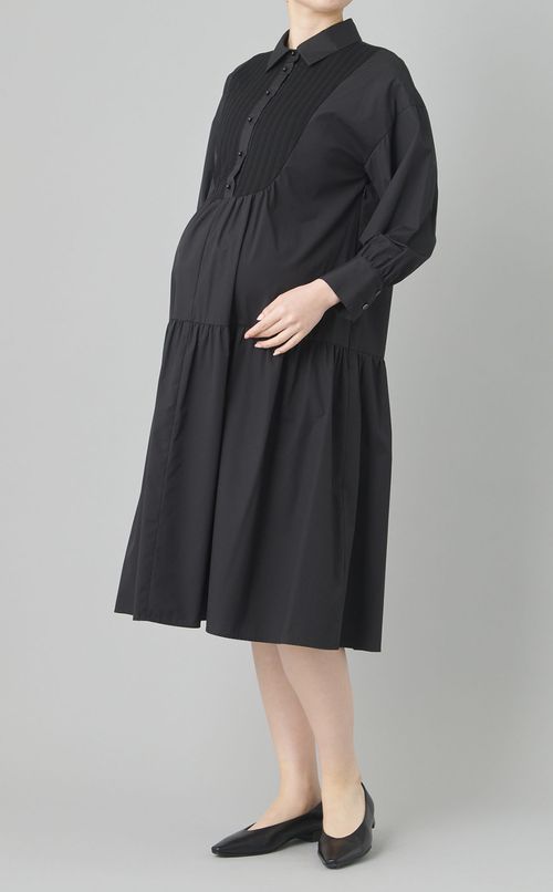 ティアードデザインシャツワンピース