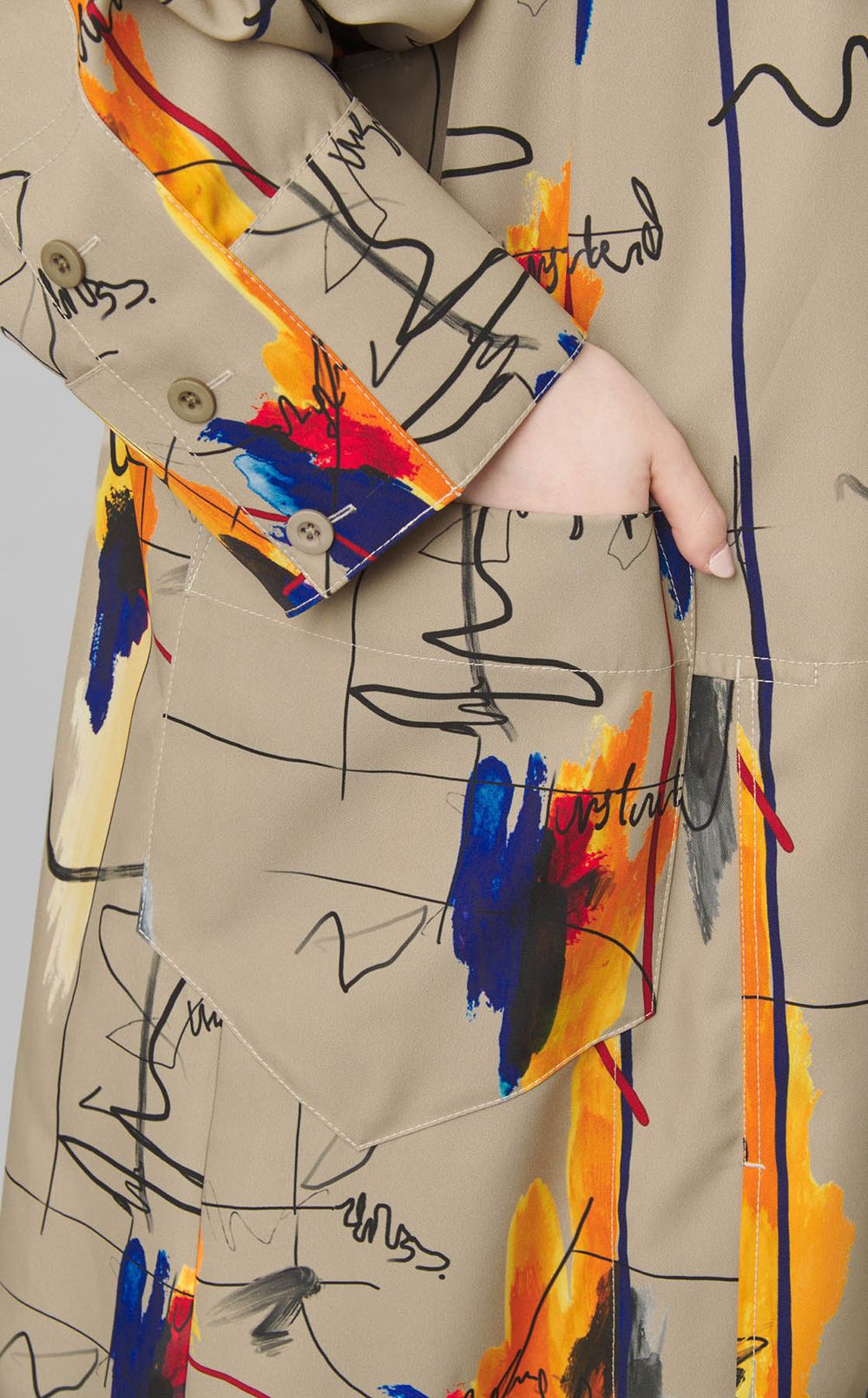 ペイントプリントシャツワンピース