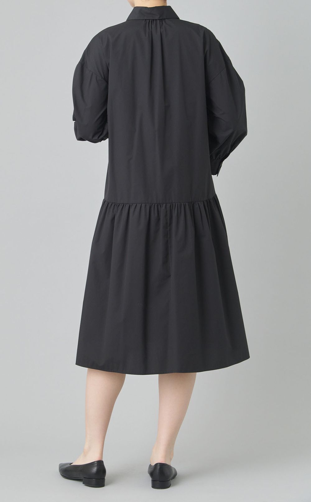 ティアードデザインシャツワンピース