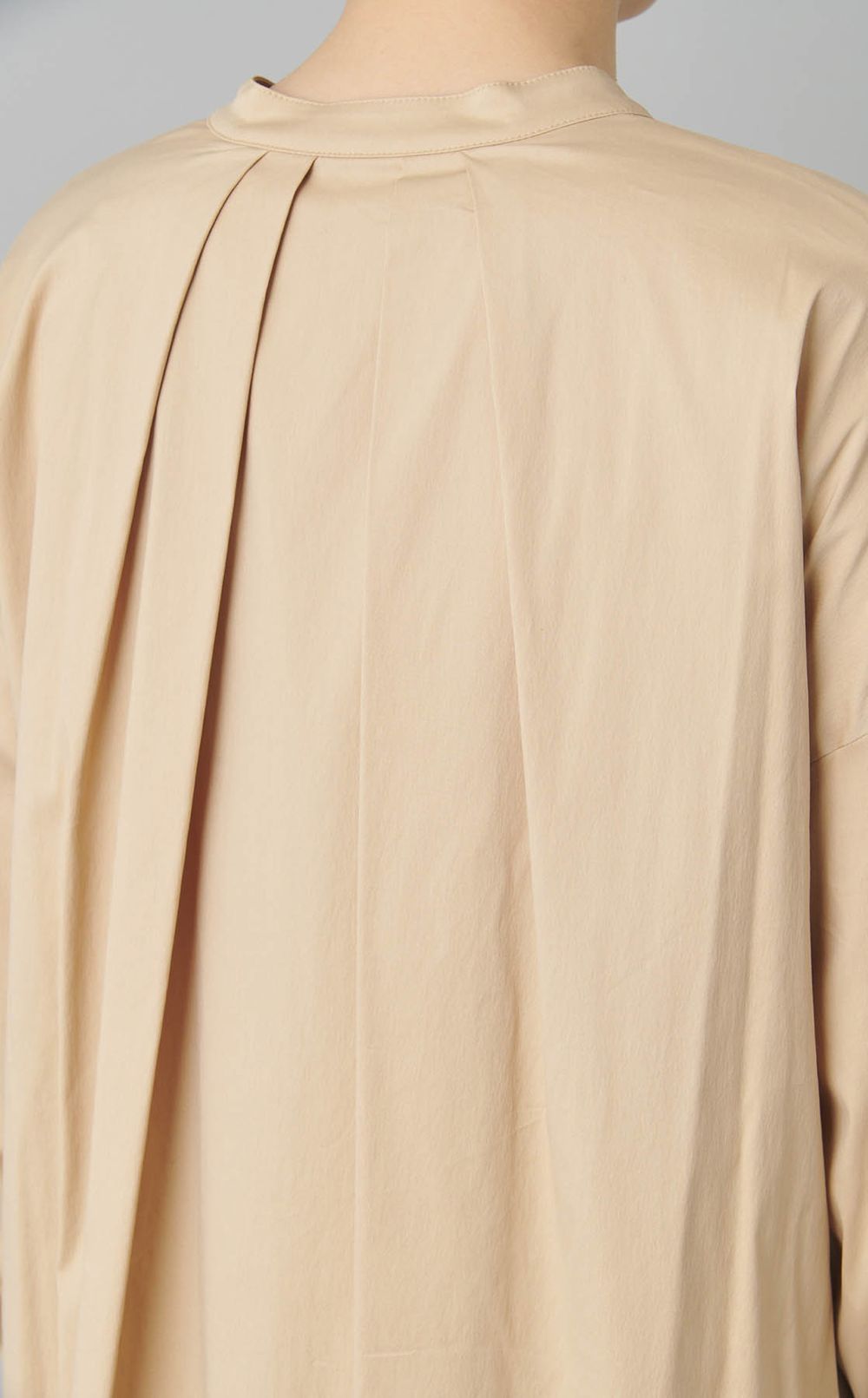 コットンナイロンシャツワンピース