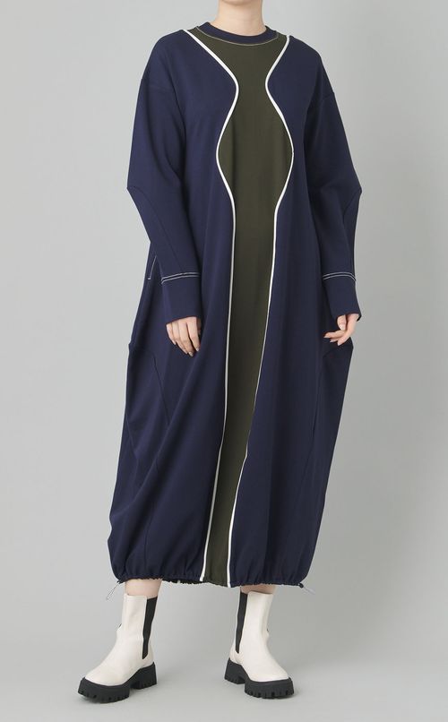 ウェーブラインポンチワンピース