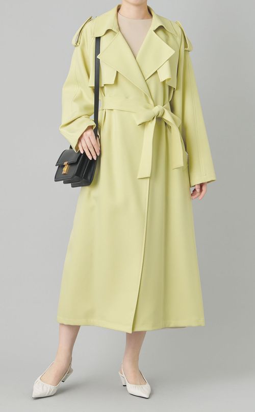 ベルト付エポレットトレンチコート