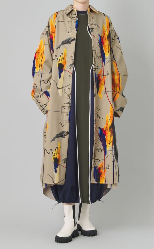 ウェーブラインポンチワンピース