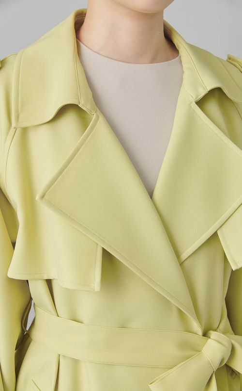 ベルト付エポレットトレンチコート