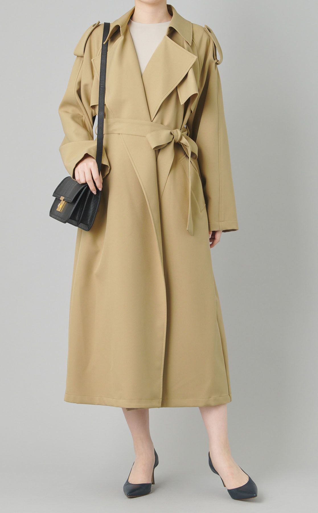 Mila owen 共ベルト付肩章デザイントレンチコート MILA OWEN | 【WEB限定00サイズ】共ベルト付肩章デザイン