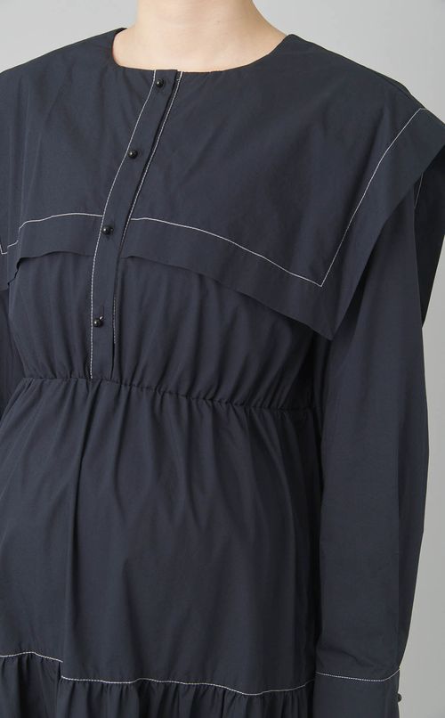 セーラーカラーシャツワンピース