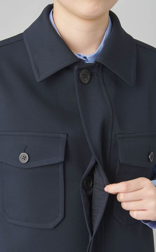 ステンカラーロングジレ