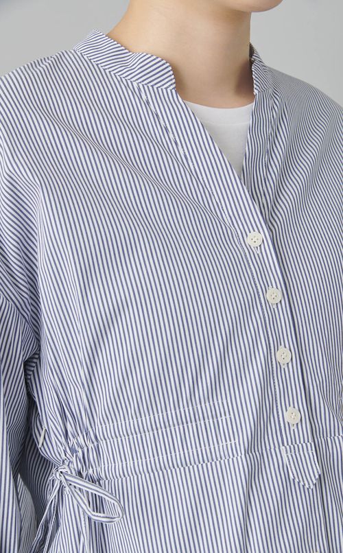 コットンナイロンシャツワンピース