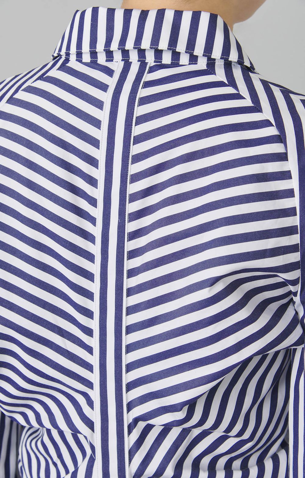 コットンストライプ2wayシャツ