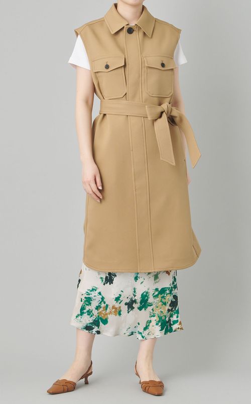 ステンカラーロングジレ