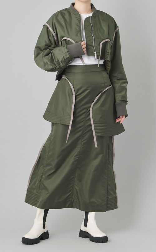 ペプラムパーツクロップドMA-1