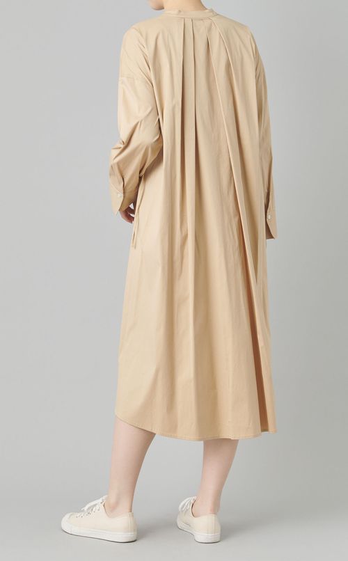 コットンナイロンシャツワンピース