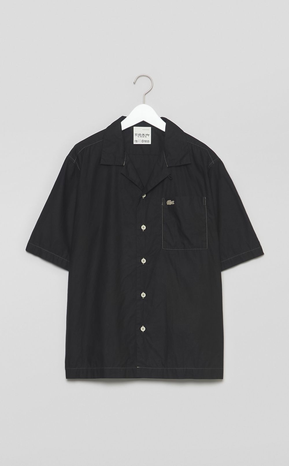 【reADdress】コットンオープンネックシャツ