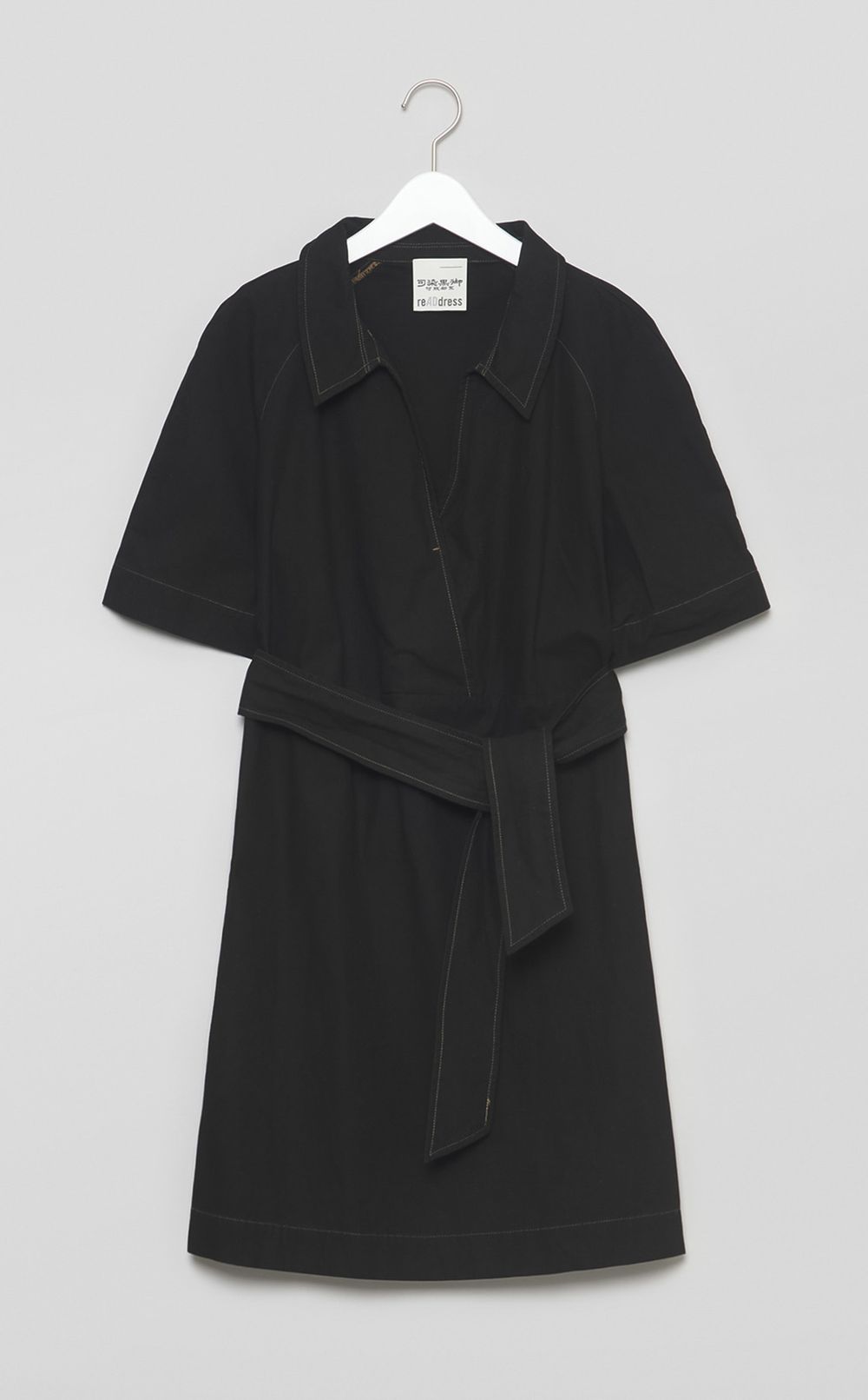 【reADdress】スキッパーベルテッドシャツワンピース