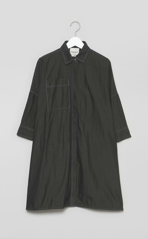 【reADdress】ボタンダウンロングシャツ