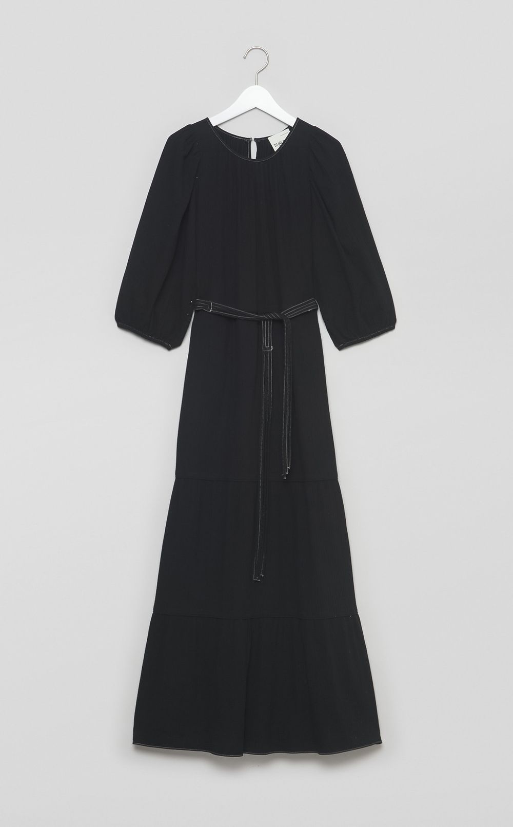 【reADdress】ギャザースリーブティアードマキシドレス