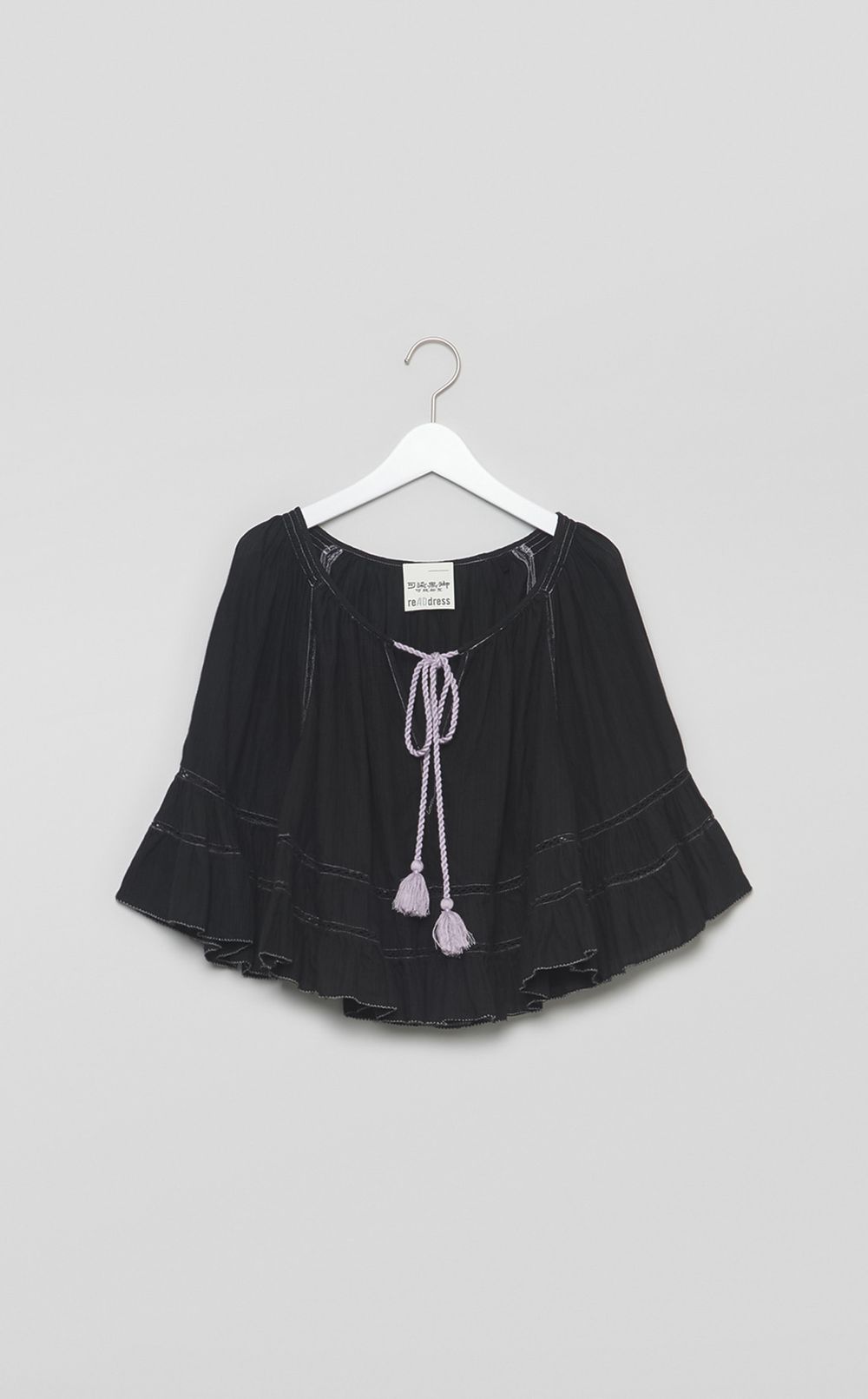 【reADdress】コッ卜ンリネンガーゼスモックブラウス