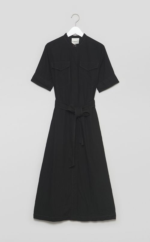 【reADdress】リネンスタンドカラーワンピース