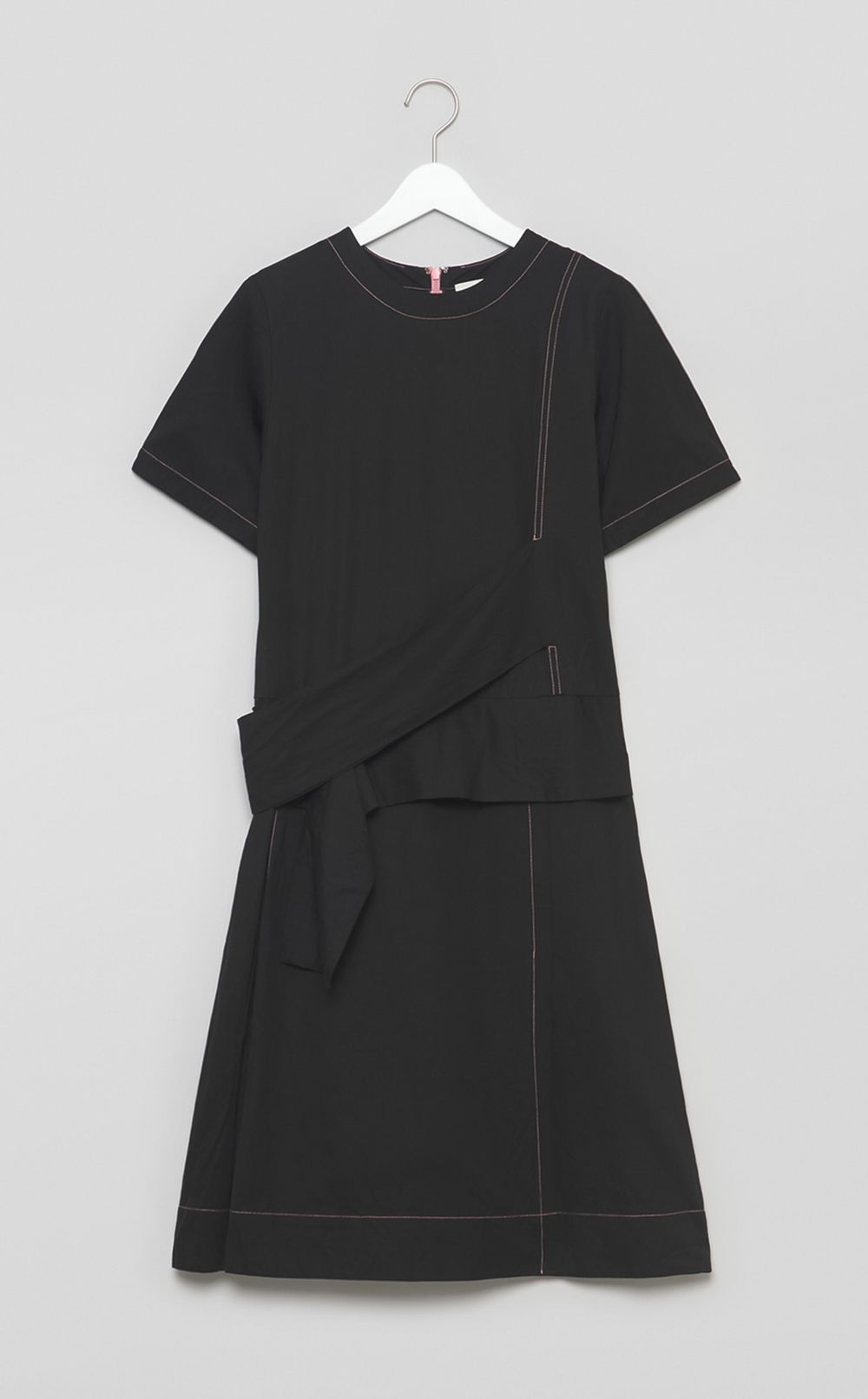 【reADdress】ウエスト切替フレアミディワンピース