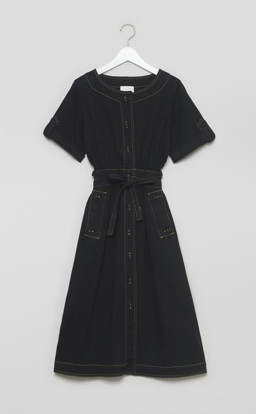 【reADdress】ベルテッドハーフスリーブワンピース