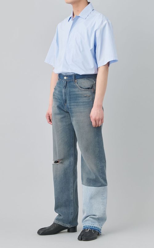 アシンメトリーデザインデニムパンツ