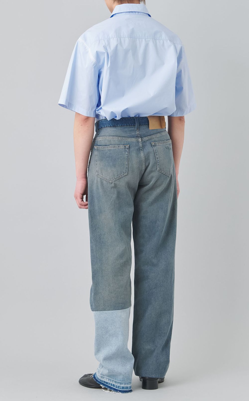 アシンメトリーデザインデニムパンツ