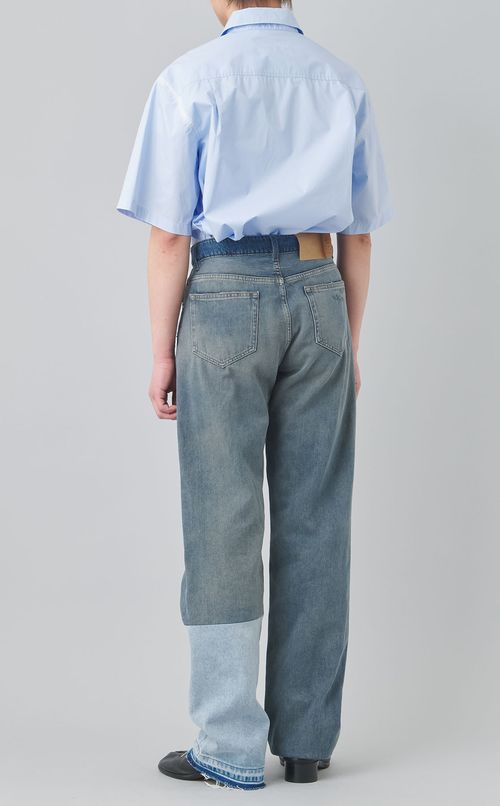 アシンメトリーデザインデニムパンツ