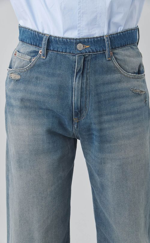 アシンメトリーデザインデニムパンツ