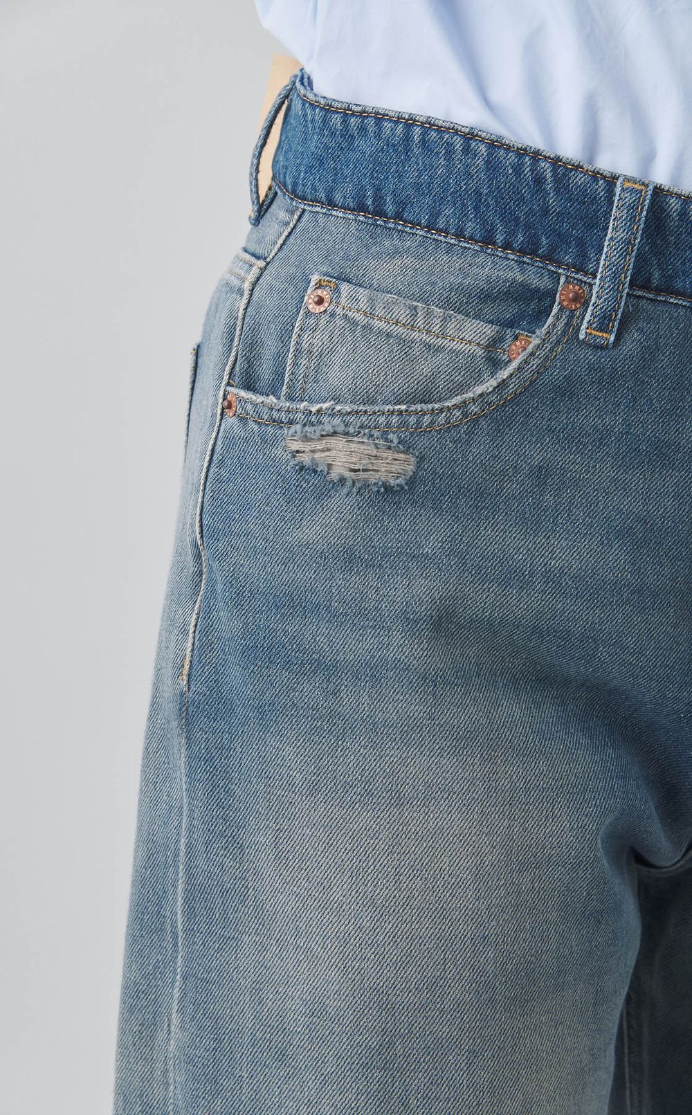 アシンメトリーデザインデニムパンツ