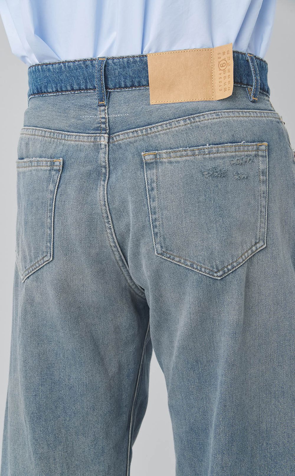 アシンメトリーデザインデニムパンツ