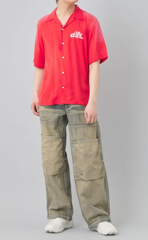 ニーポケットフェードデニムパンツ