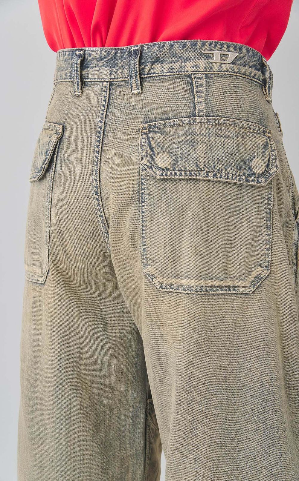 ニーポケットフェードデニムパンツ