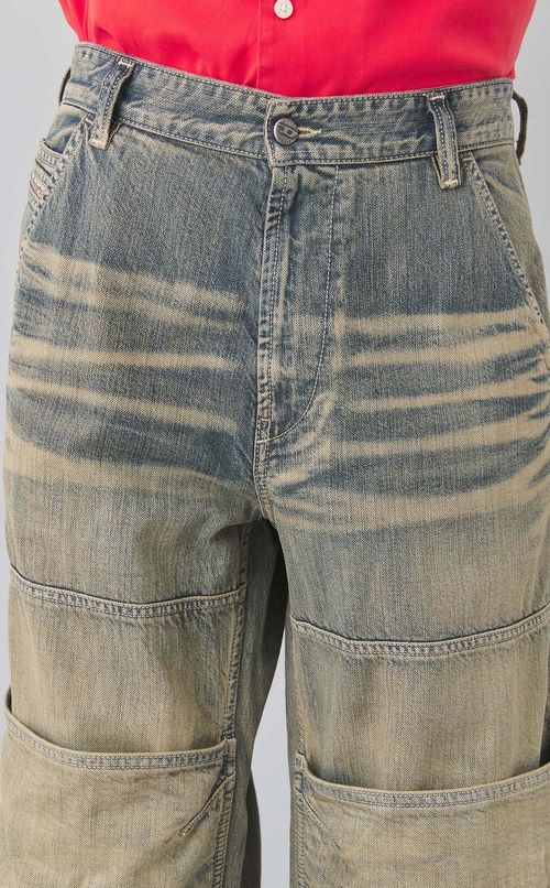 ニーポケットフェードデニムパンツ