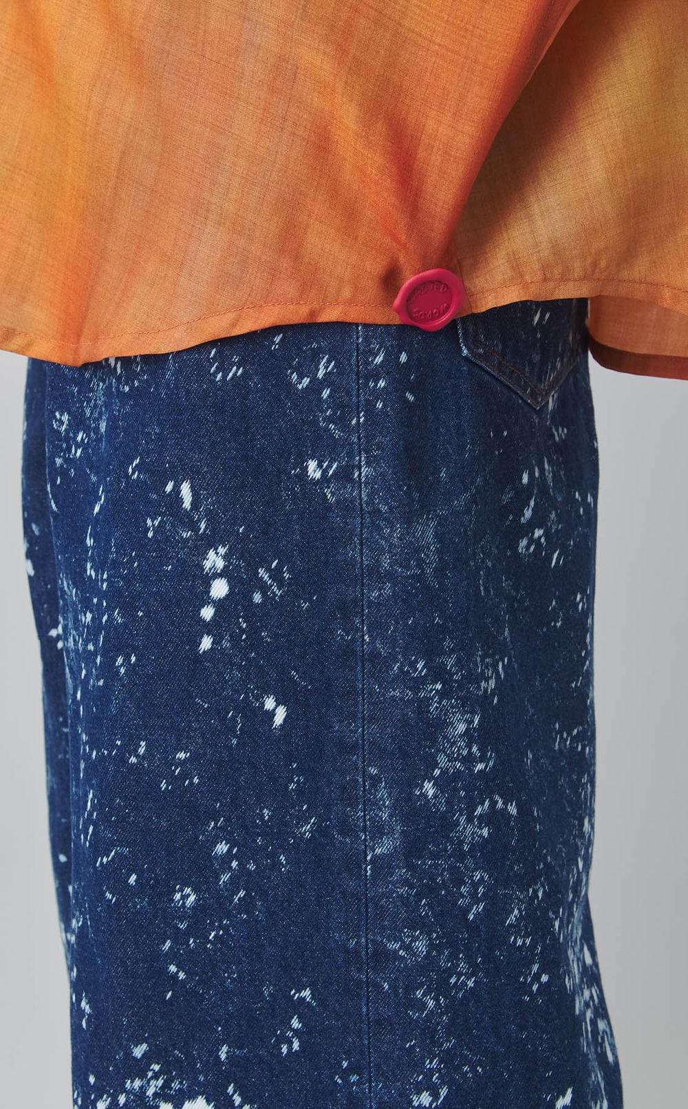 フロウイングダイウールシャツ