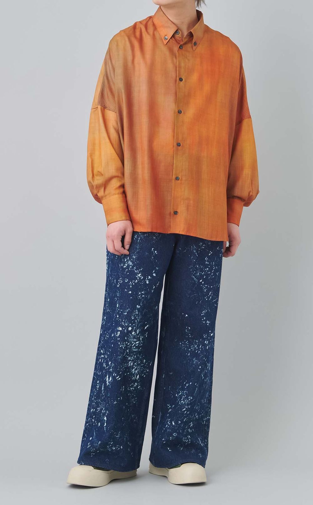 ブリーチドストレートデニムパンツ