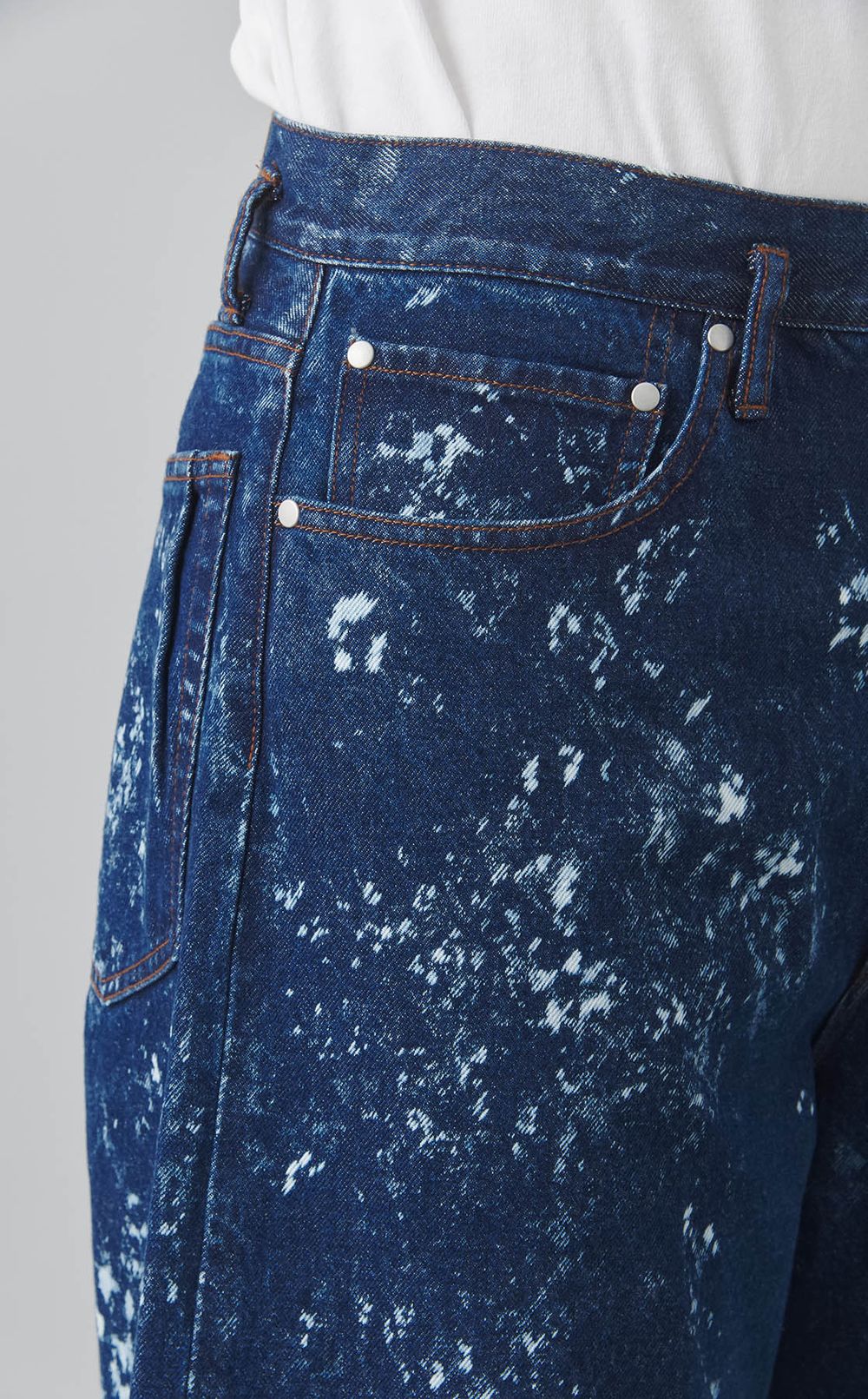 ブリーチドストレートデニムパンツ