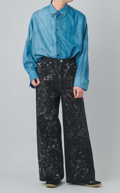 ブリーチドストレートデニムパンツ