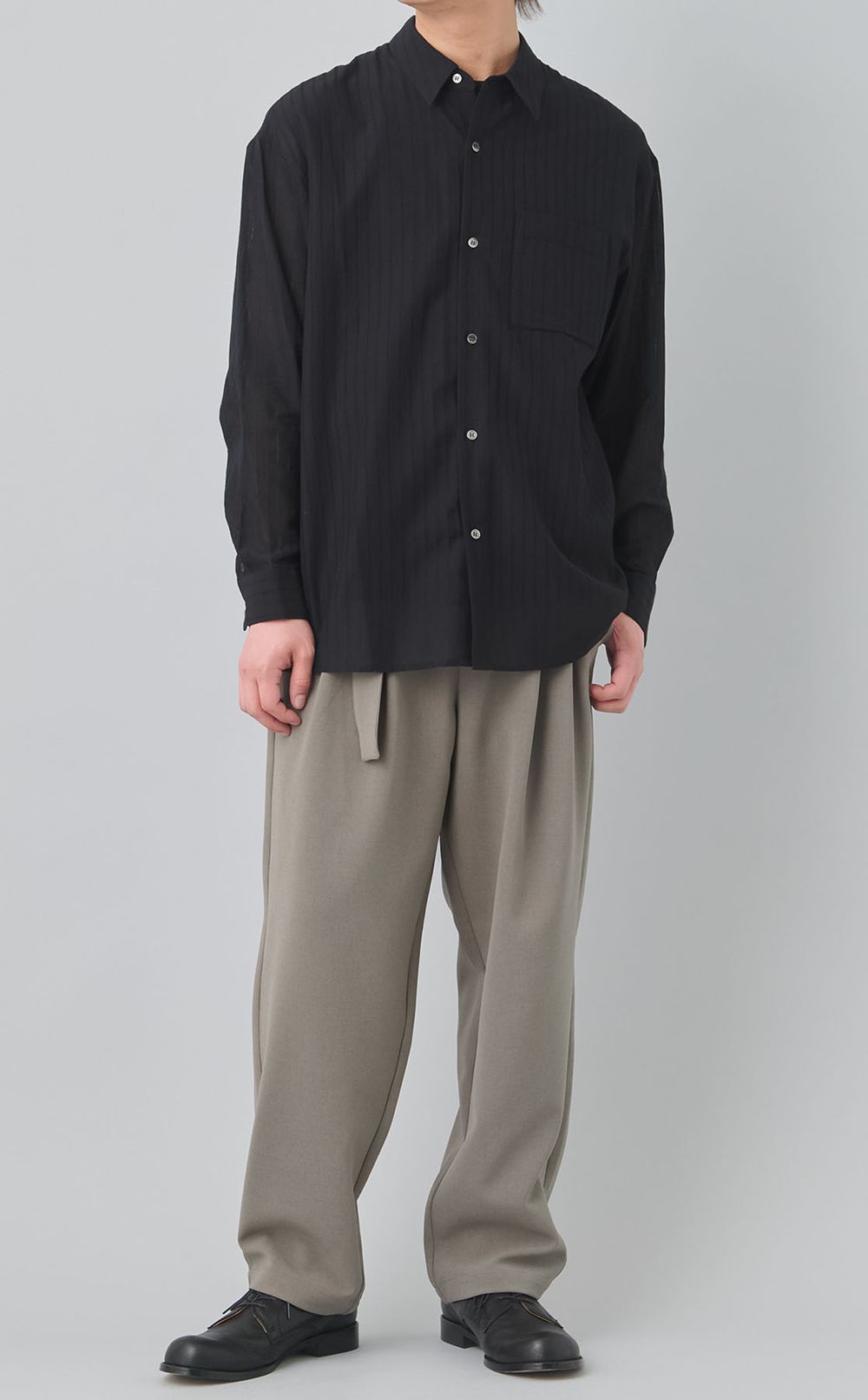 ストライプロングスリーブシャツ