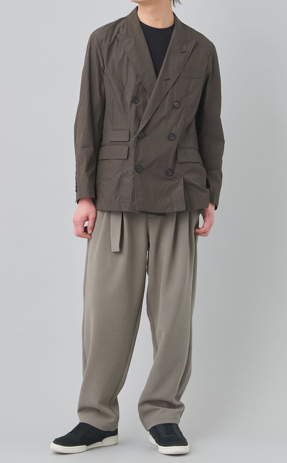 ベルテッドワイドトラウザー