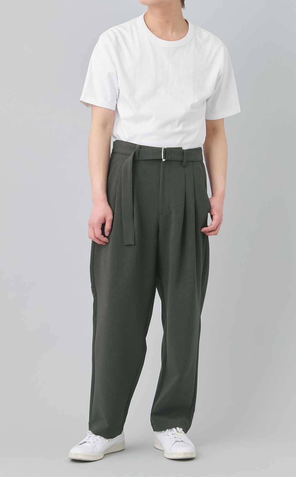 ベルテッドワイドトラウザー