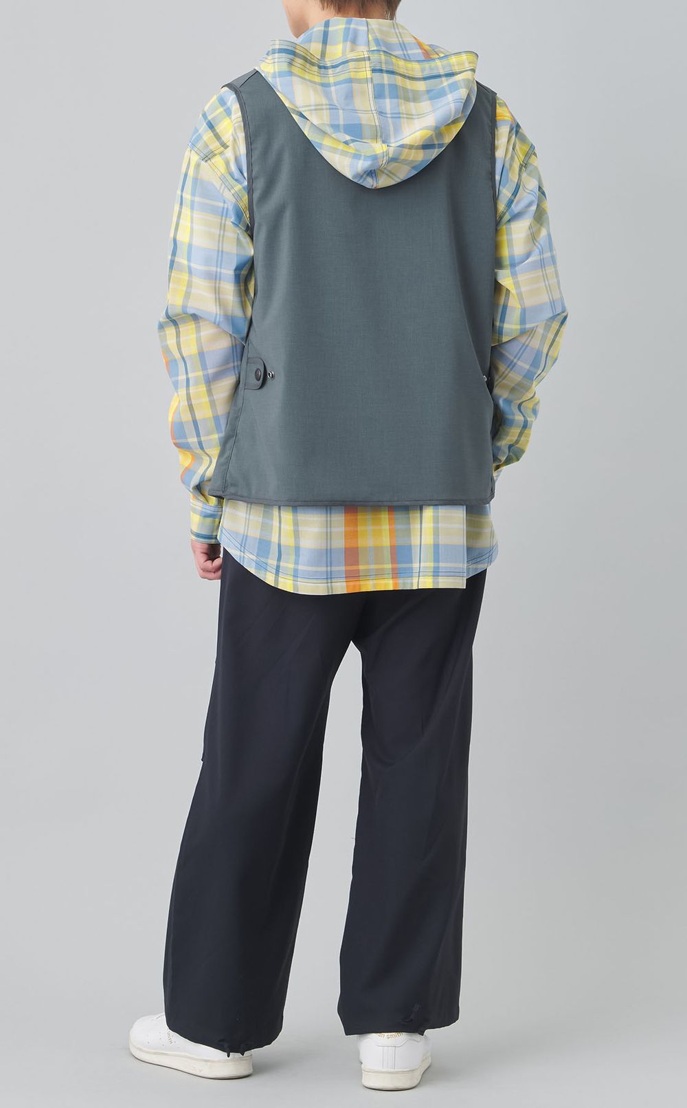 ポプリンジップアップベスト