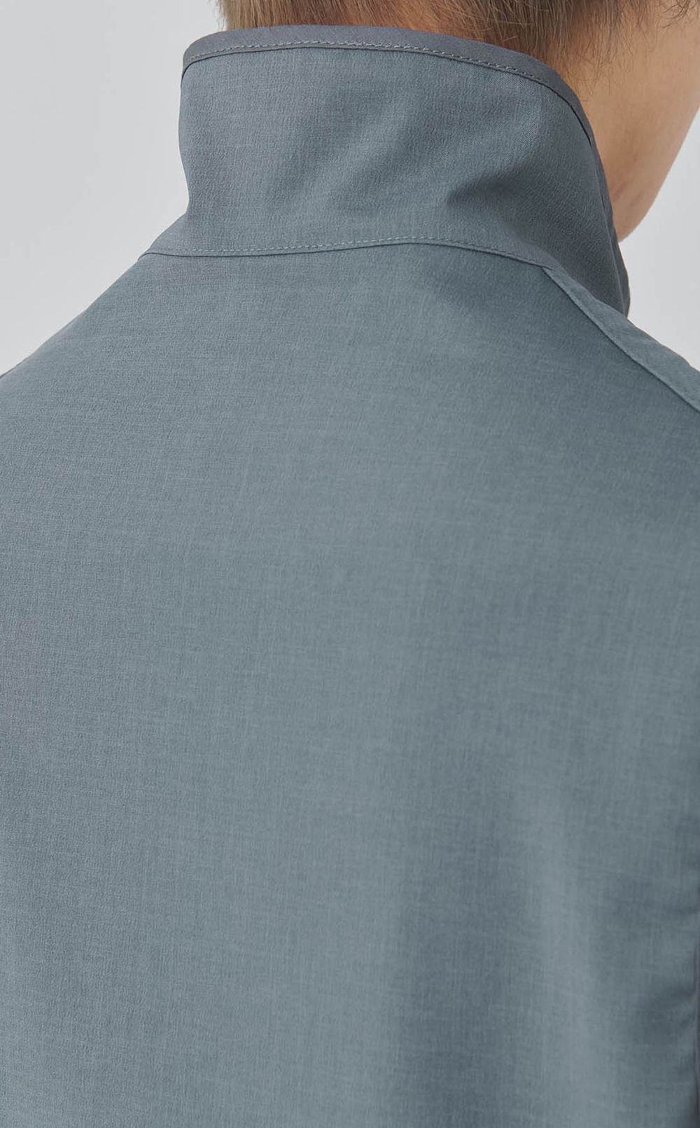 ポプリンジップアップベスト