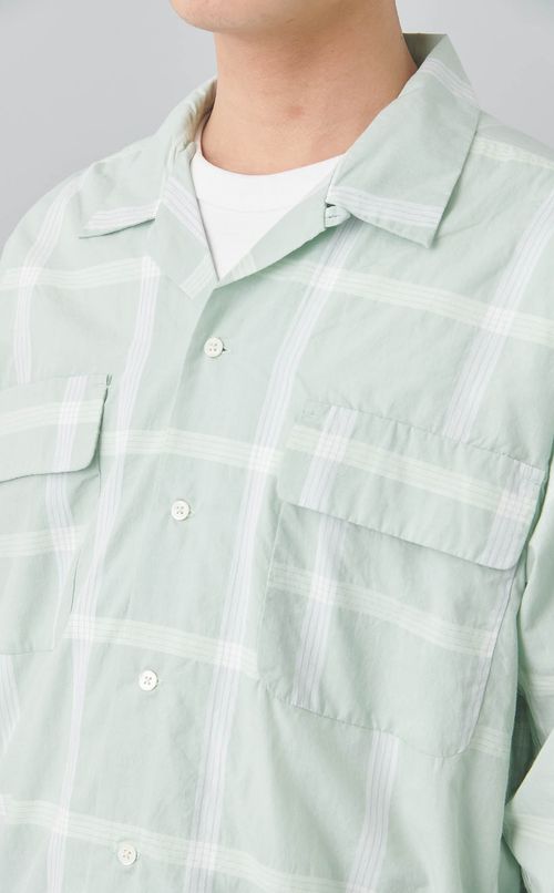 チェックシャツブルゾン