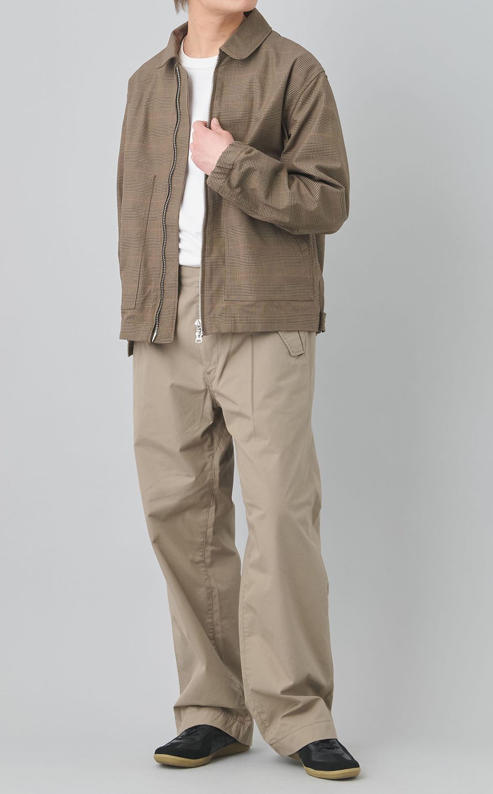 サイドベルトワイドパンツ