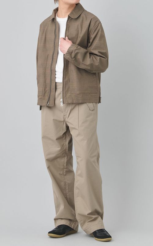 サイドベルトワイドパンツ