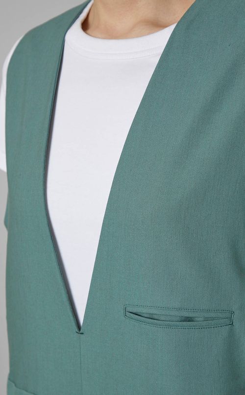 リネンストレッチサロペット