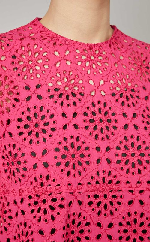 サークルフラワーレースペプラムブラウス