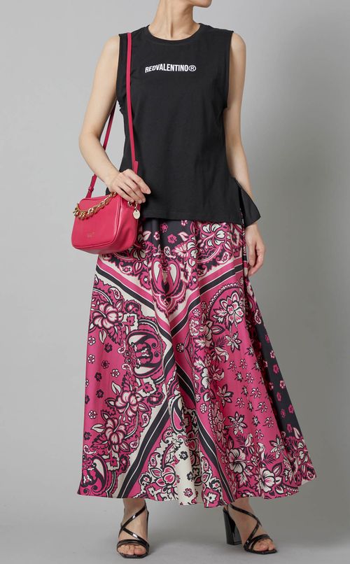 バンダナプリントコットンギャザースカート