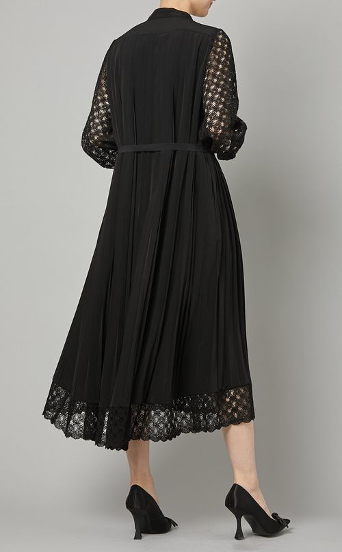 スカラレースプリーツワンピース